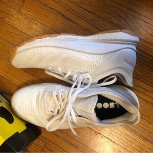 White Adidas tennis shoes